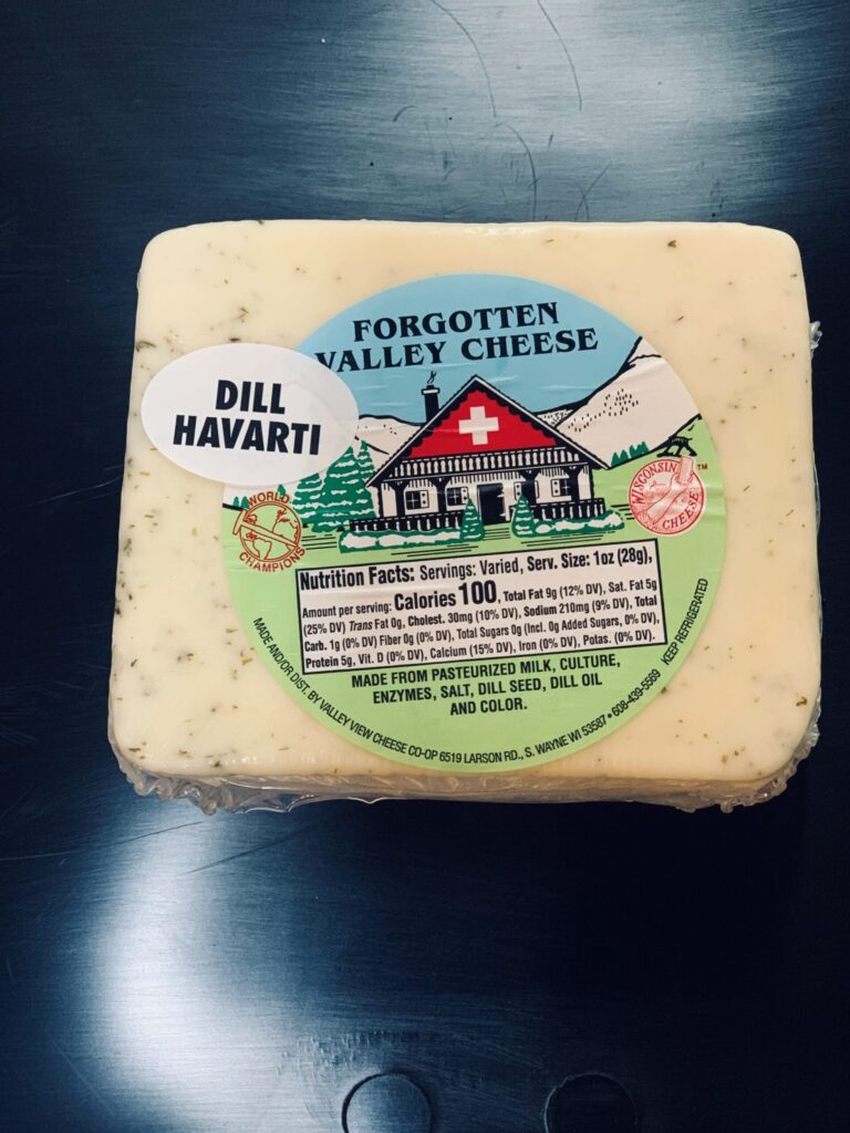 Dill Havarti Valley Cheese